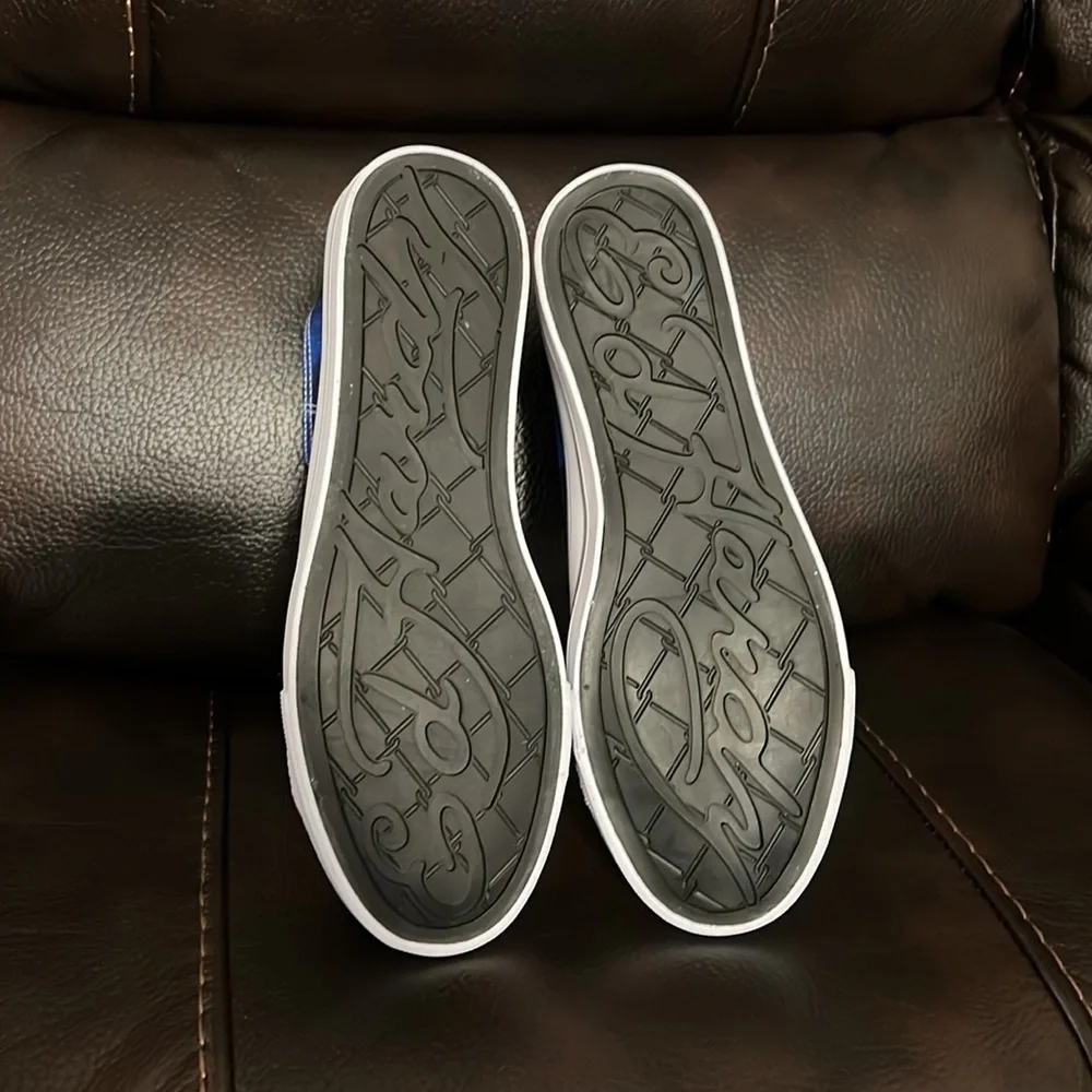 SALE!!! Final!!! Ed Hardy high top sneaker blue skull print size 11 - Picture 11 of 11